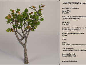 low poly fantasy game tree 02 3D 모델