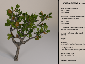low poly fantasy game tree 02 3D 모델