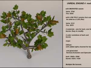 low poly fantasy game tree 02 3D 모델