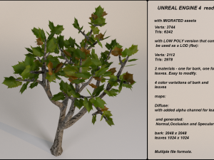 low poly fantasy game tree 02 3D 모델