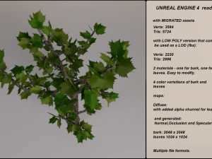 low poly fantasy game tree 03 3D Model