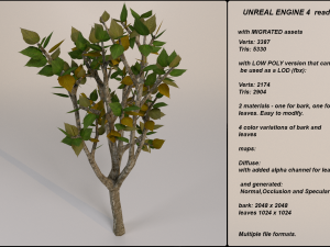 low poly fantasy game tree 05 3D-Modell