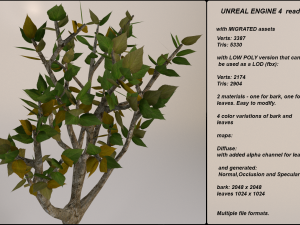 low poly fantasy game tree 05 3D-Modell