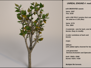 low poly fantasy game tree 05 3D-Modell