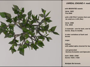 low poly fantasy game tree 06 3D Model