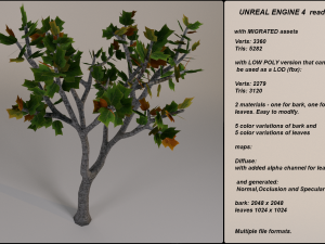 low poly fantasy game tree 07 3D Model