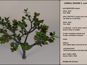 low poly fantasy game tree 08 3Dモデル