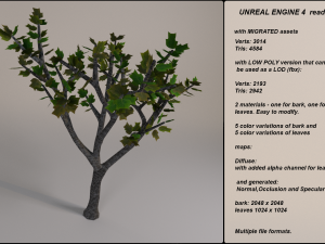 low poly fantasy game tree 08 3Dモデル