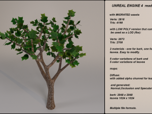 low poly fantasy game tree 09 Model 3D