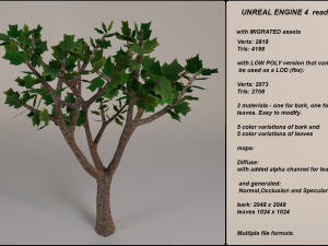 low poly fantasy game tree 09 3D Model