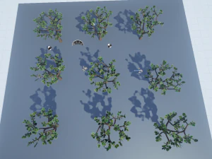low poly fantasy game tree 09 3D Model
