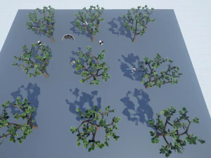 low poly fantasy game tree 09 3D Model