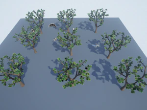 low poly fantasy game tree 09 3D Model