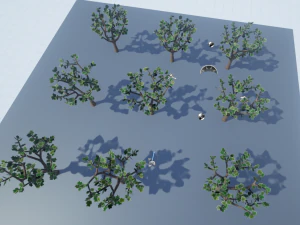 low poly fantasy game tree 09 3D Model