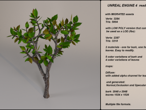 low poly fantasy game tree 10 3D Model