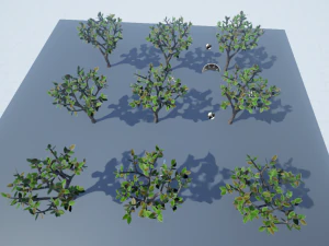 low poly fantasy game tree 10 3D Model