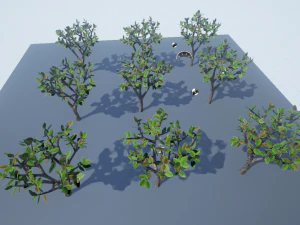 low poly fantasy game tree 10 3D Model