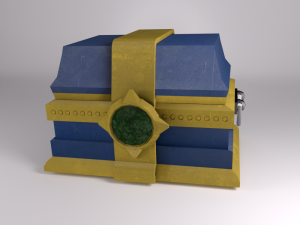 low poly treasure chest ready for games 3D Model