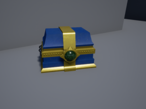 low poly treasure chest ready for games 3D Model