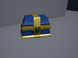 low poly treasure chest ready for games 3D Model