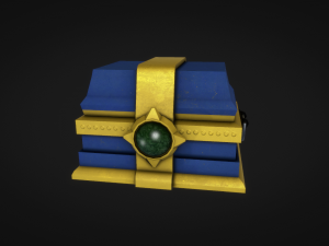 low poly treasure chest ready for games 3D Model