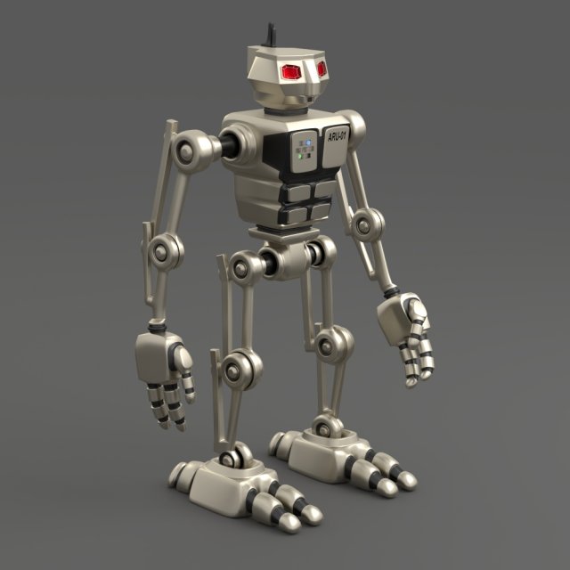 robot aru-01 bipedal humanoid walker Modello 3D .c4d .max .obj .3ds .fbx .stl .blend 