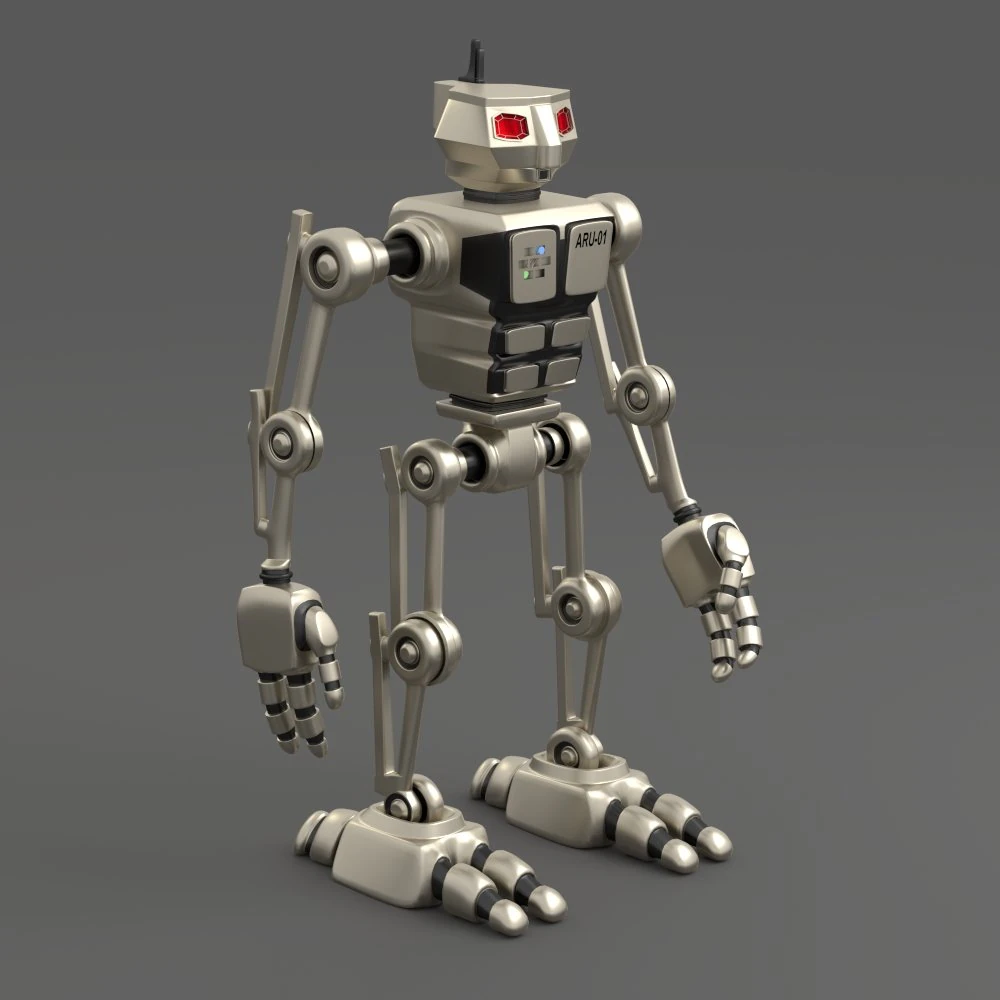 robot aru-01 bipedal humanoid walker 3D Model .c4d .max .obj .3ds .fbx .stl .blend 