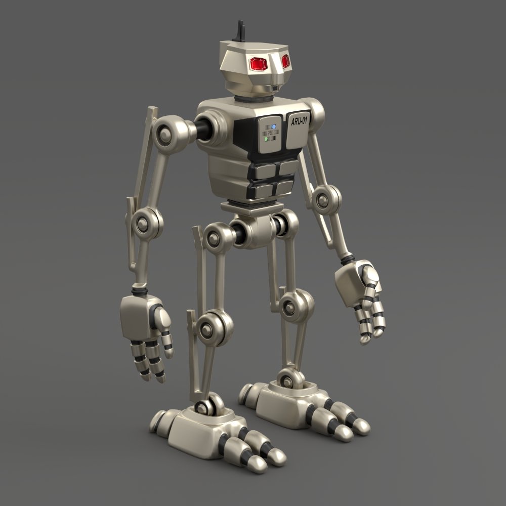 robot aru 01 bipedal humanoid walker 3D
