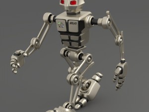robot aru-01 bipedal humanoid walker Modello 3D