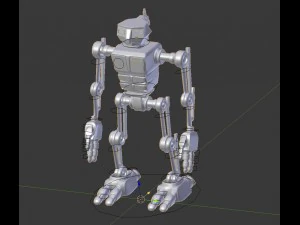 robot aru-01 bipedal humanoid walker 3D Model