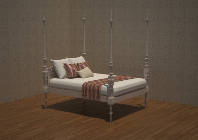 bed Model 3D .c4d .max .obj .3ds .fbx .stl .blend