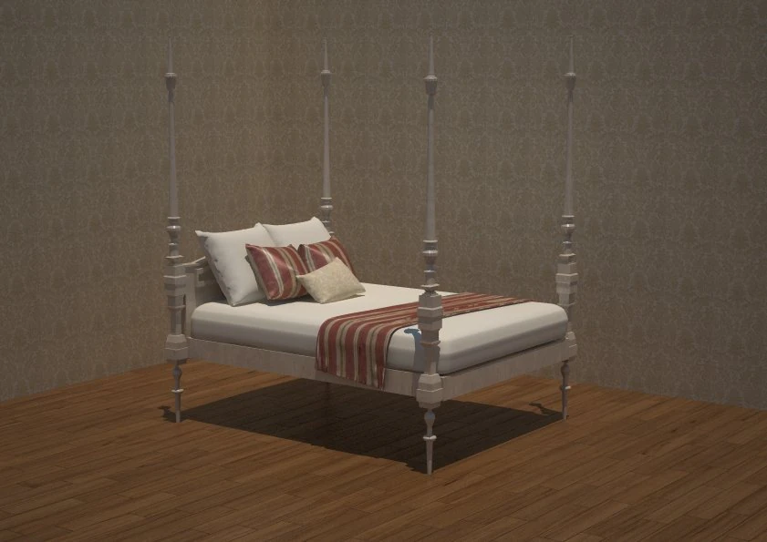bed 3D Model .c4d .max .obj .3ds .fbx .stl .blend 