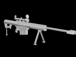 barrett m107 50 caliber sniper rifle Modelo 3D