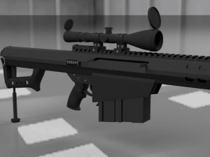 barrett m107 50 caliber sniper rifle Modelo 3D