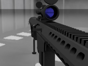 barrett m107 50 caliber sniper rifle Modelo 3D