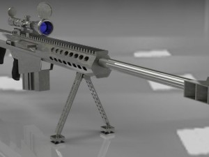 barrett m107 50 caliber sniper rifle 3D-Modell