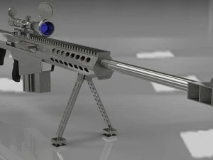 barrett m107 50 caliber sniper rifle 3D Model