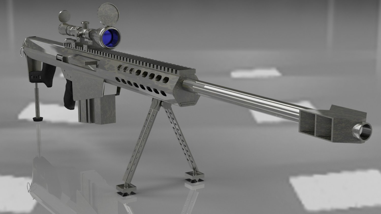 Головна. barrett m107 50 caliber sniper rifle CAD. 