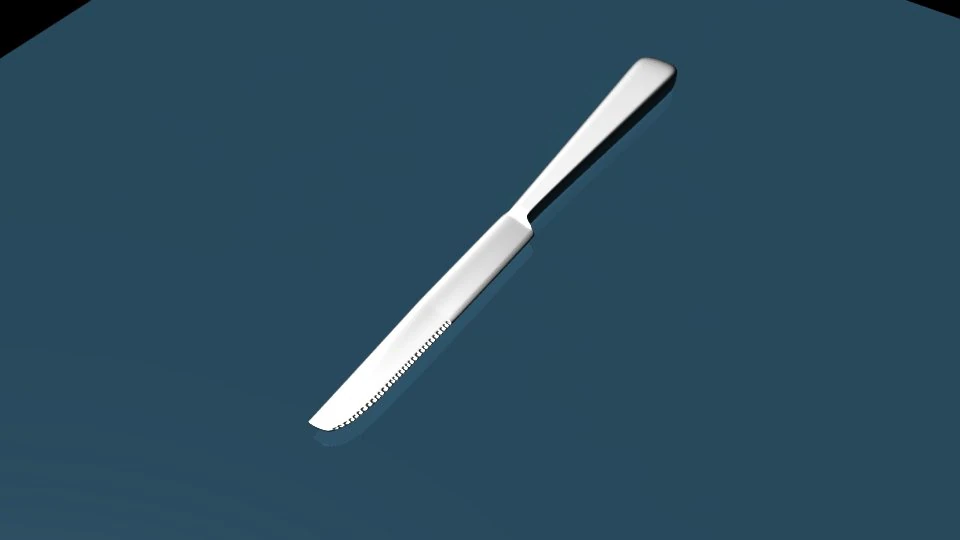 table knife 3D Model .c4d .max .obj .3ds .fbx .stl .blend