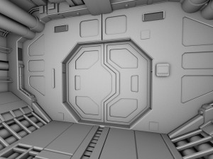 spaceship corridor 3Dモデル