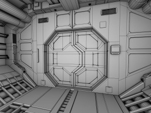 spaceship corridor 3D Model