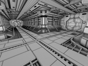 spaceship corridor 3D Model