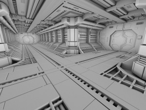 spaceship corridor 3D Model