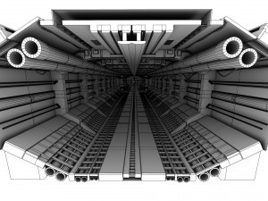 spaceship corridor 3D Model
