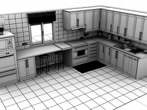 kitchen hd res 3D Model