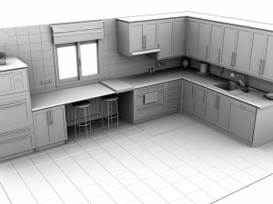 kitchen hd res 3D Model