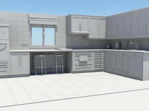 kitchen hd res 3D 模型