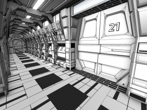 sci fi corridor 3D मॉडल