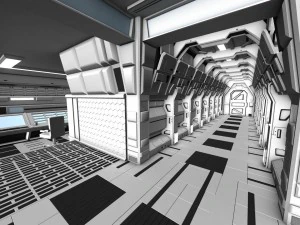 sci fi corridor 3D Model
