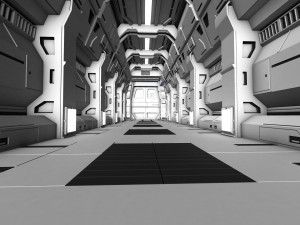 sci fi corridor Modelo 3D